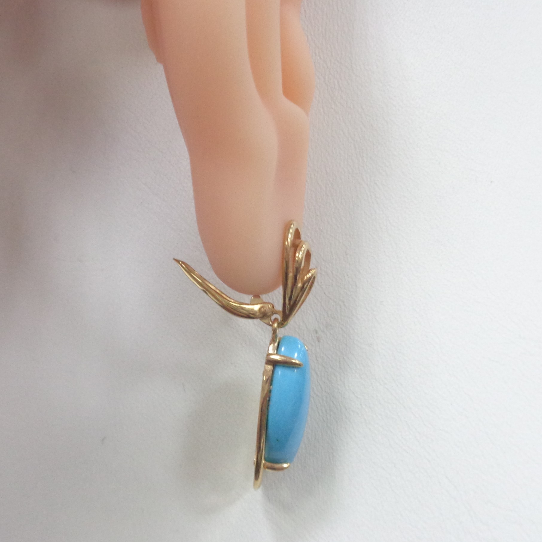 Серебряные серьги с бирюзой